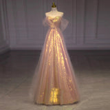 New Mesh Slimming Annual Party Banquet Host Mermaid Off-shoulder Evening Dress For Women