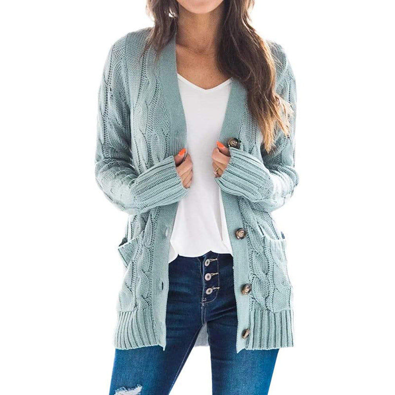 Single breasted long sleeve wool jacket