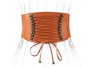 European and American super wide waist women fashion elastic elastic fringed wide belt decorative skirt accessories