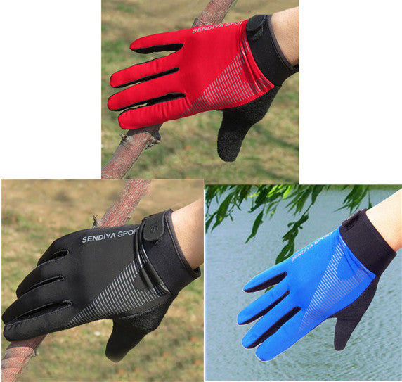 Men's And Women's Ice Silk High Elasticity Cycling Sports Touch Screen Gloves