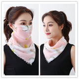 Summer Thin Hanging Ear Multifunctional Gauze Scarf