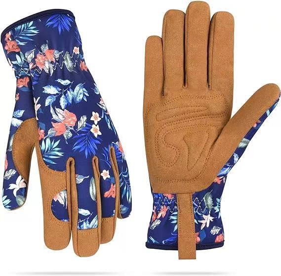 Microfiber Printing Gloves Flower Garden Planting Plucking