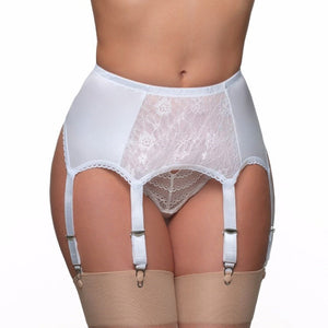 High Waist Non-Slip Sexy Lingerie Adjustable Metal 6-Claw Sexy Transparent Garter Belt