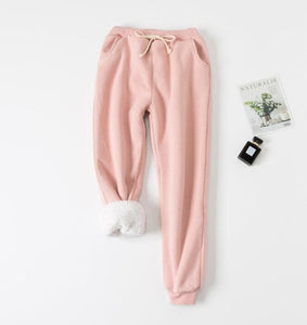 Lamb velvet padded sweatpants