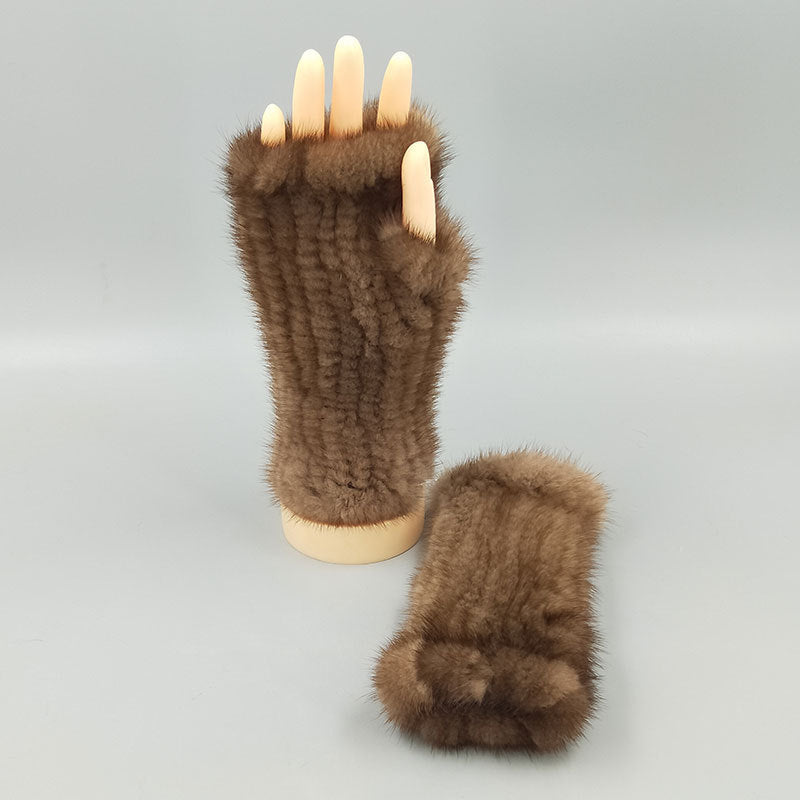 Thickened Warm Winter Wristband Mid-length Gloves