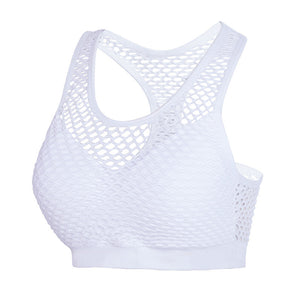 Mesh Hollow Hit Color Sports Fitness Bra