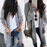 Ladies Fashion Plaid Woolen Cardigan Jacket