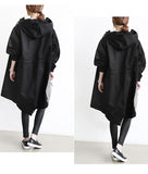 Korean Version Of The Thin Windbreaker Fat Mm mid-Length 200 kg Loose Coat