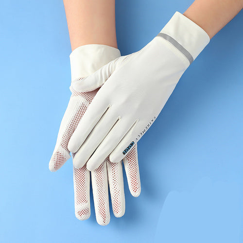 Ice Silk Gloves Sunscreen Women Uv Protection Outdoor Thin Style