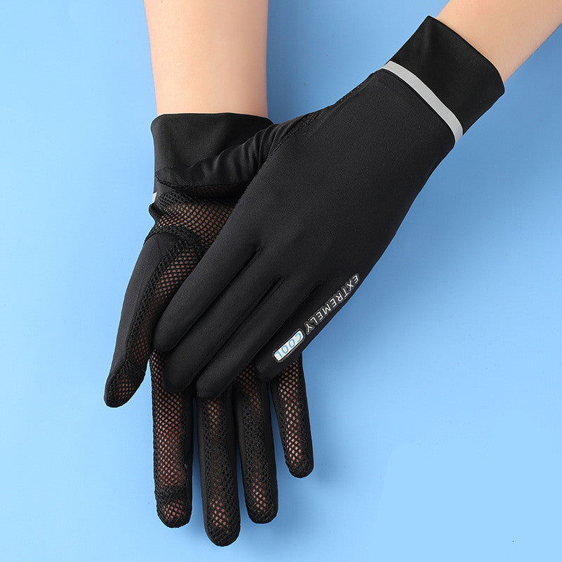 Ice Silk Gloves Sunscreen Women Uv Protection Outdoor Thin Style