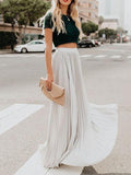 Women Fashion Casual Skirt Girls High Waist Long Skirts