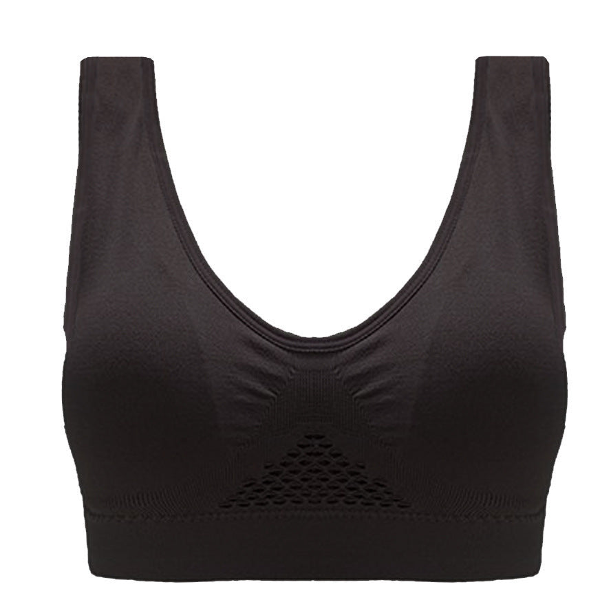 Breathable Hole Hollow Mesh Large Size Yoga Running Sports Underwear Bra