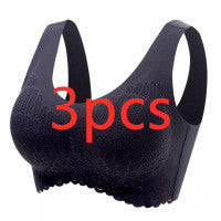 Thai Latex 4.0 Underwear Women'S Bra Small Chest No Mark No Steel Ring Bra No Mark Sports Vest Lace Back