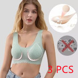 Thai Latex 4.0 Underwear Women'S Bra Small Chest No Mark No Steel Ring Bra No Mark Sports Vest Lace Back