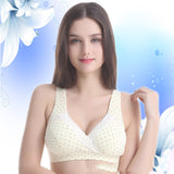 Pure Cotton Pregnant And Lying-In Women No Steel Ring Sleep Nursing Cross Bra