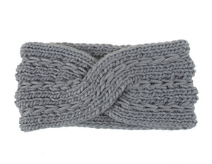 Acrylic Thick Wool Knitted Headband Diagonally Crossed Hair Accessories For Women