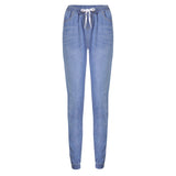 Autumn explosions Europe and the United States denim trousers tie the foot lantern jeans women