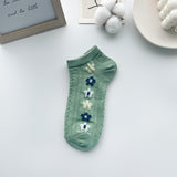 Retro Socks Shallow Mouth Flower Socks Women