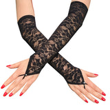 Long Lace Gloves Sexy Hook Finger Gloves