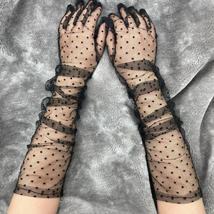 Long Lace Gloves Sexy Hook Finger Gloves