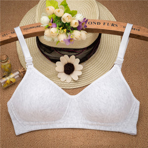 Simple Girl Underwear Junior High School Student Underwear Cotton No Steel Ring Bra