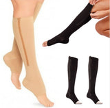 Pressure exposed toe compression socks