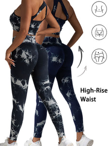 2pack Tie-dye Yoga Pants Seamless Yoga Pants