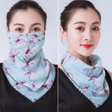 Hanging Ear Thin Face-covering Scarf Triangle Veil Scarf