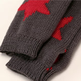 Autumn And Winter Acrylic Wool Five-pointed Star Gloves Warm Oversleeve