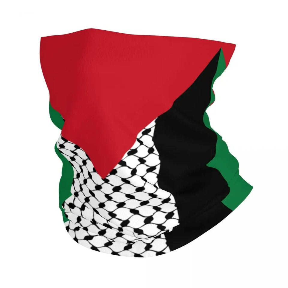 Sun Protection Cycling Palestinian Flag Headscarf