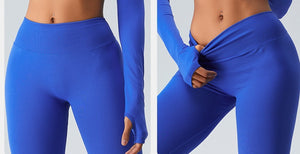 Seamless V Waist Yoga Pants Female High Waist Hip Lift