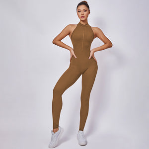 Women's Zipper Aerial Yoga Jumpsuit