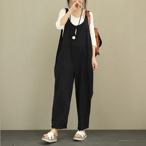 Bib Plus Fat Plus Size Women's Loose Casual Pants Bib Trousers