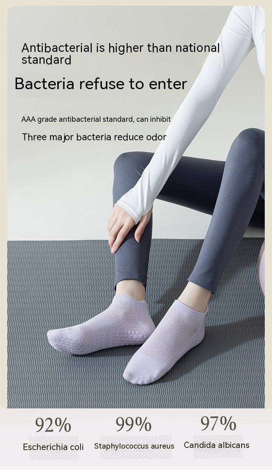 Women's Pure Cotton Non-slip Silicone Indoor Fitness Pilates Socks