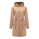 Women's Cotton-padded Coat Detachable Fur Collar Mid-length Long Sleeve Parka