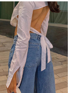 Low Waist Fashion Retro Straight Street Denim Trousers