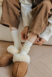 Women's Solid Color Anti-Pilling Wool Socks