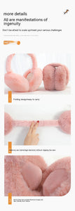 Winter Warm Rabbit Fur Earmuffs Foldable