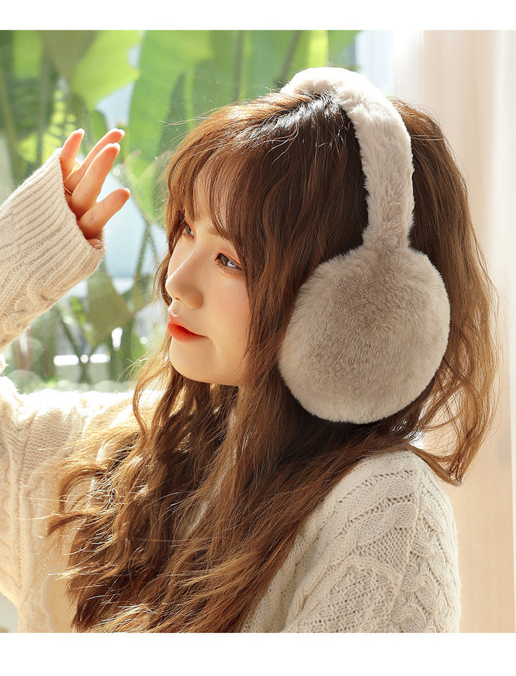 Winter Warm Rabbit Fur Earmuffs Foldable