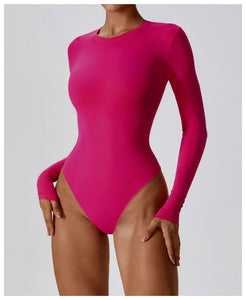 Slim Yoga Long Sleeve One-piece Ballet Base Bodysuit