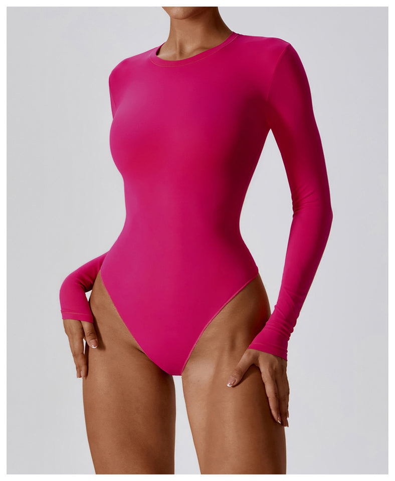 Slim Yoga Long Sleeve One-piece Ballet Base Bodysuit