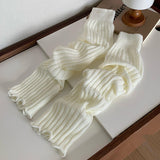 Women's Bunching Socks Striped Knitted Leg Warmers