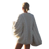 Women's Sweater Comfort And Casual Vintage Knitted Round Neck