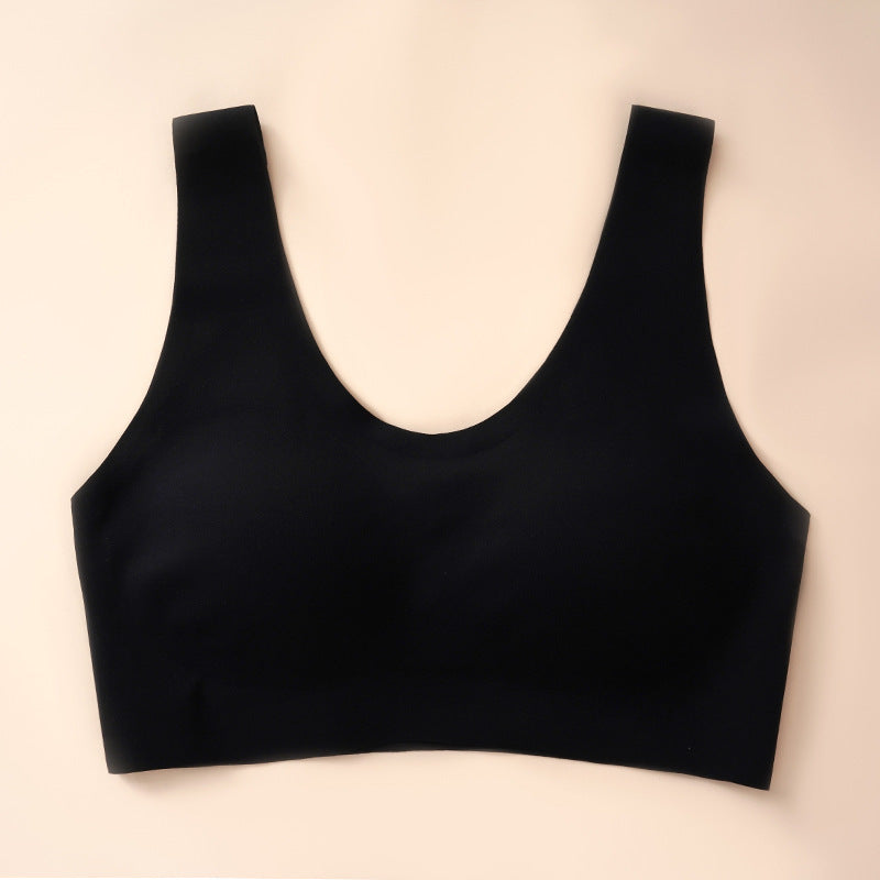 One piece seamless sports bra without steel ring