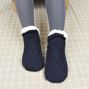 In Winter Add Fleece And Thicken Warm Slippers And Socks