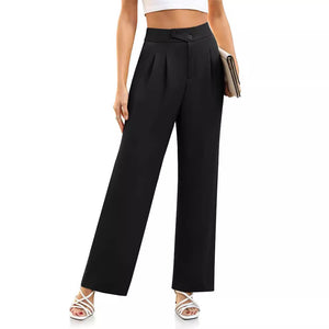 Women's High Waist Work Business Casual Trousers With Pockets