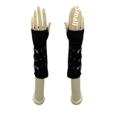 Sleeve Punk Dark Black Half Finger Sleeve Kunoichi Gloves