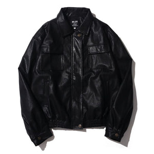 Japanese Vintage PU Motorcycle Leather Jacket