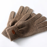 Pure Cashmere Cold-proof Outdoor Thickened Thermal Knitting Finger Gloves