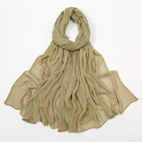 Curling Rayon Wrinkle Scarf Women's Simple Toe Cap